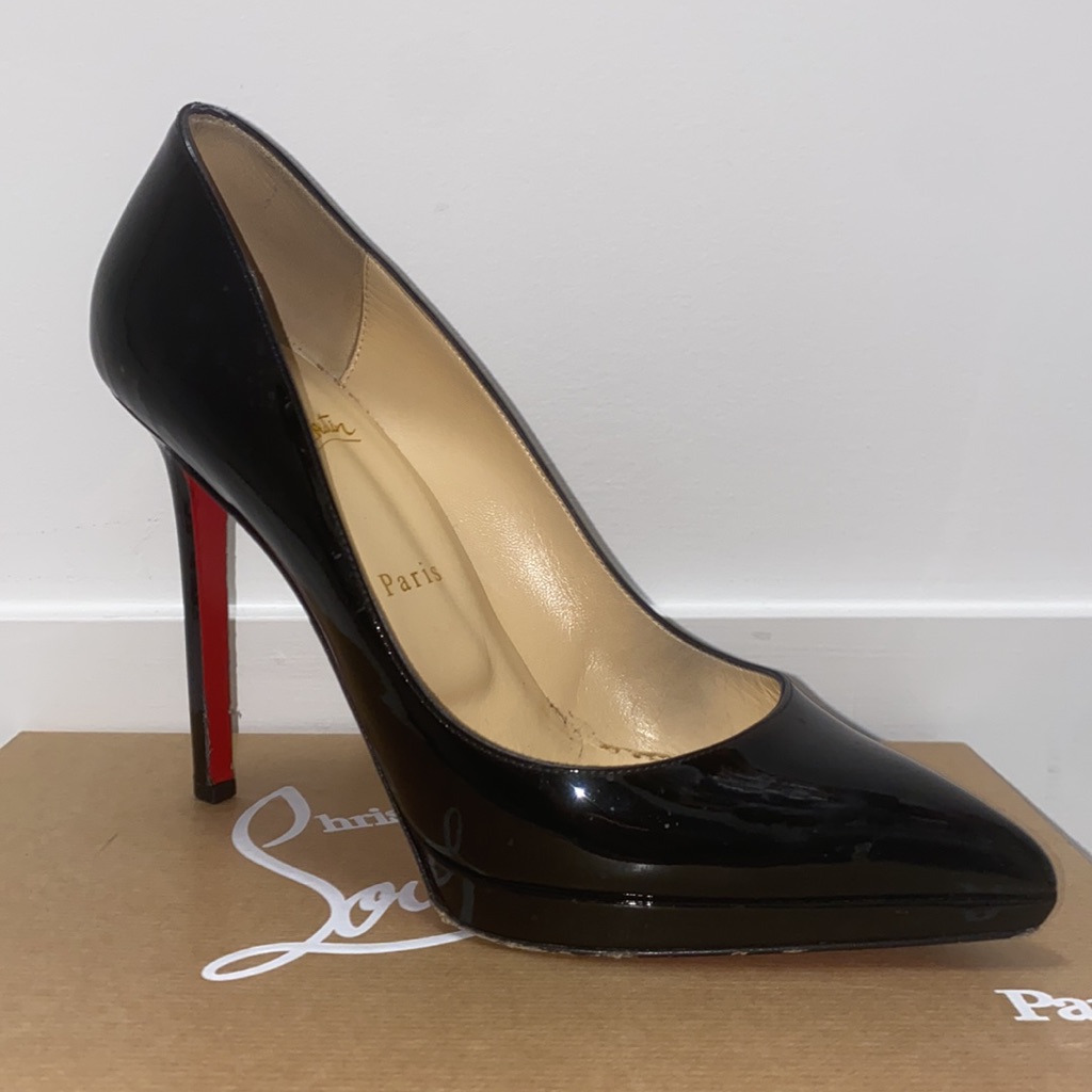 Christian Louboutin Pigalle Plato Black Patent